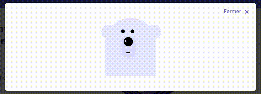 Animation d’un ours CSS qui tourne la tête le temps d’un chargement.